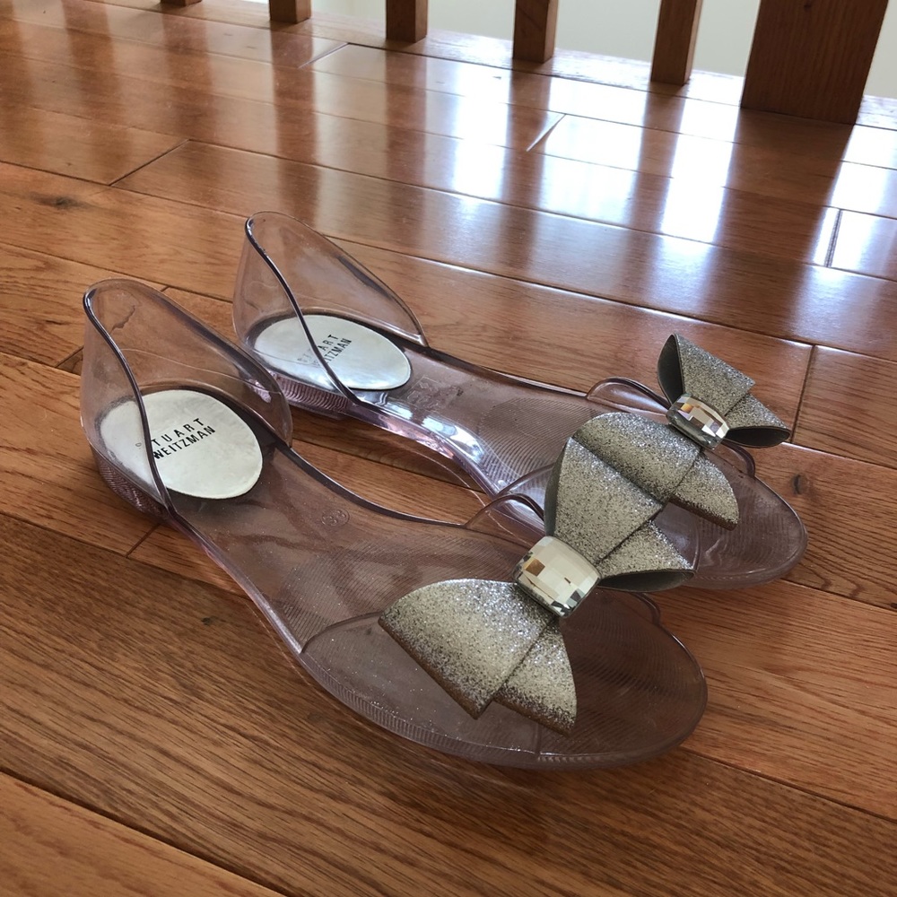 Stuart Weitzman Gemini Jelly Bow Flats - Picture 3 of 8